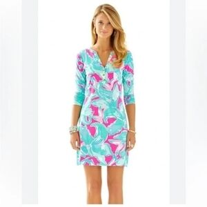 Lilly Pulitzer Alessia dress in the Tropical Pink Sands print